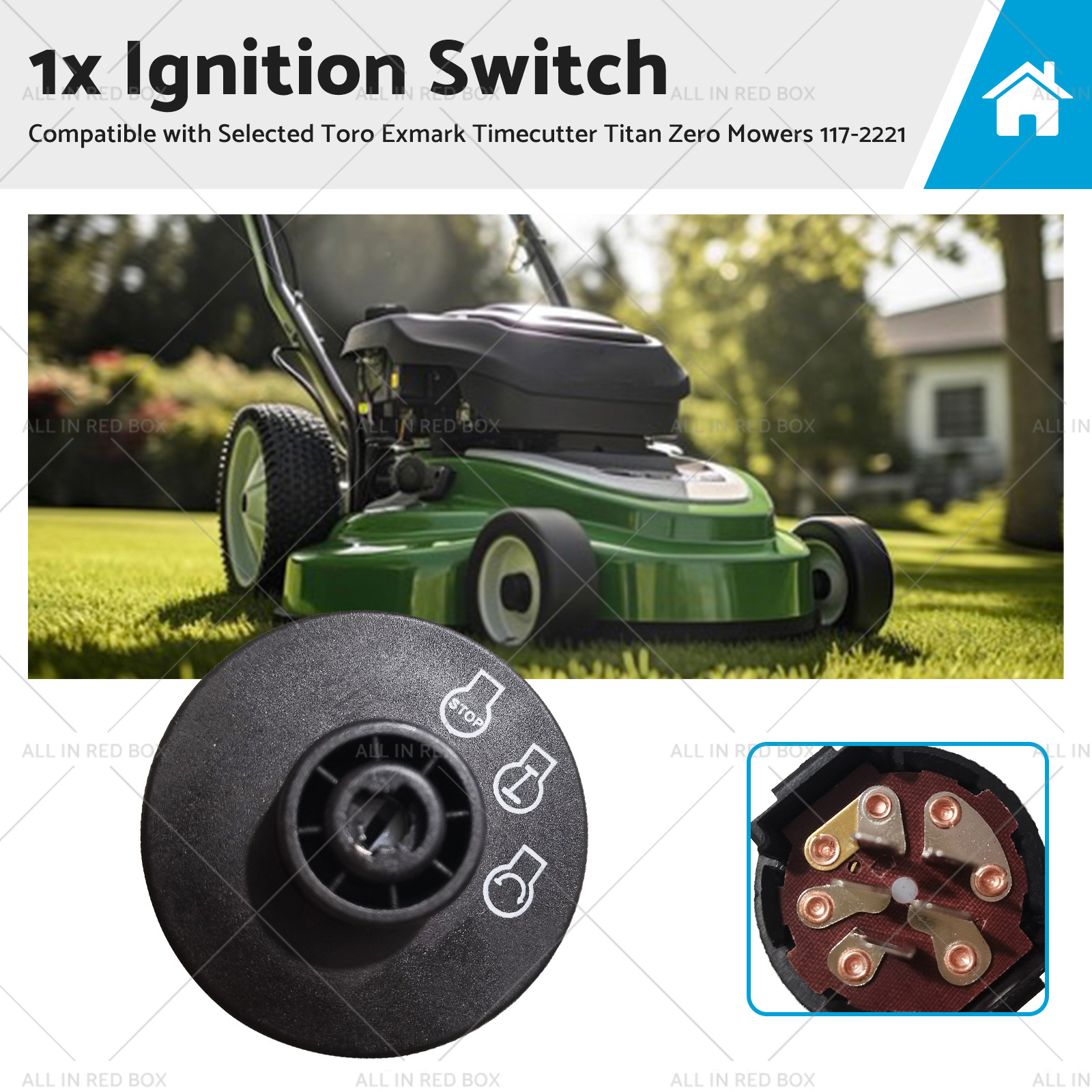 Ignition Switch for Selected Exmark Timecutter Toro Titan Zero