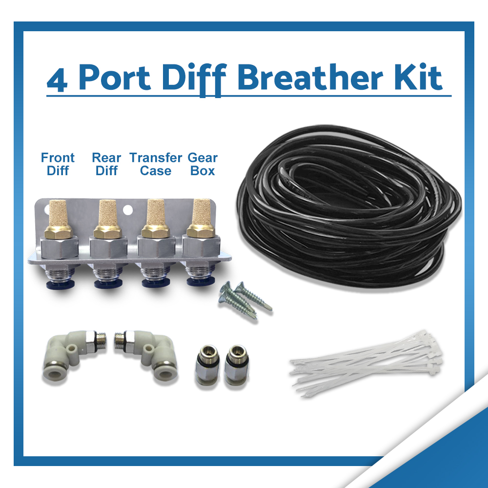 UNIVERSAL 4 POINT DIFF BREATHER KIT FOR TOYOTA ISUZU DMAX COLORADO