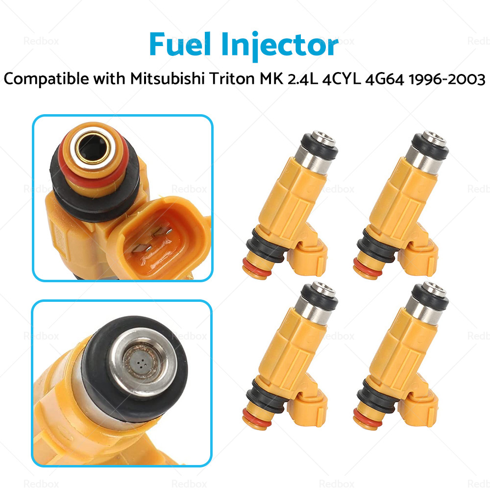 4 x FUEL INJECTORS for 1996-2003 MITSUBISHI TRITON MK 2.4L CDH-275