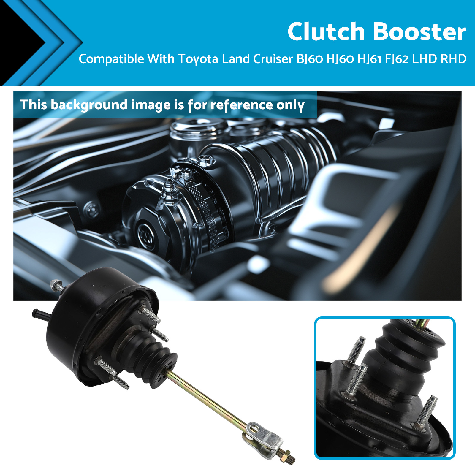 ランクル60 クラッチブースター　hj60 hj61 Clutch Booster Suitable for Toyota Land Cruiser BJ60 HJ60 HJ61