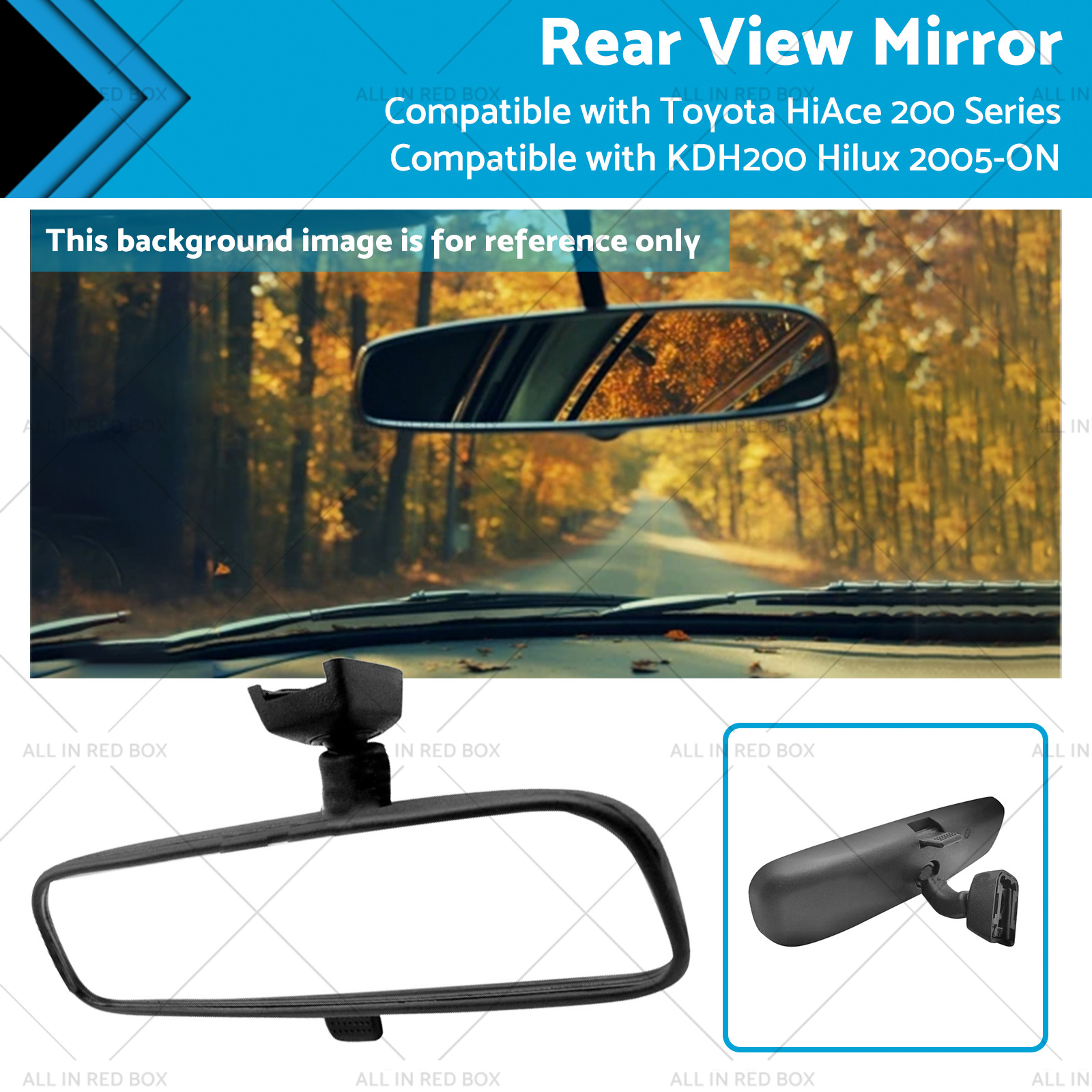 thumbnail image 2 of Interior Rear View Mirror For Toyota HiAce 200 Series & Hilux 2005-On – OE 87810-06041 2 of 5